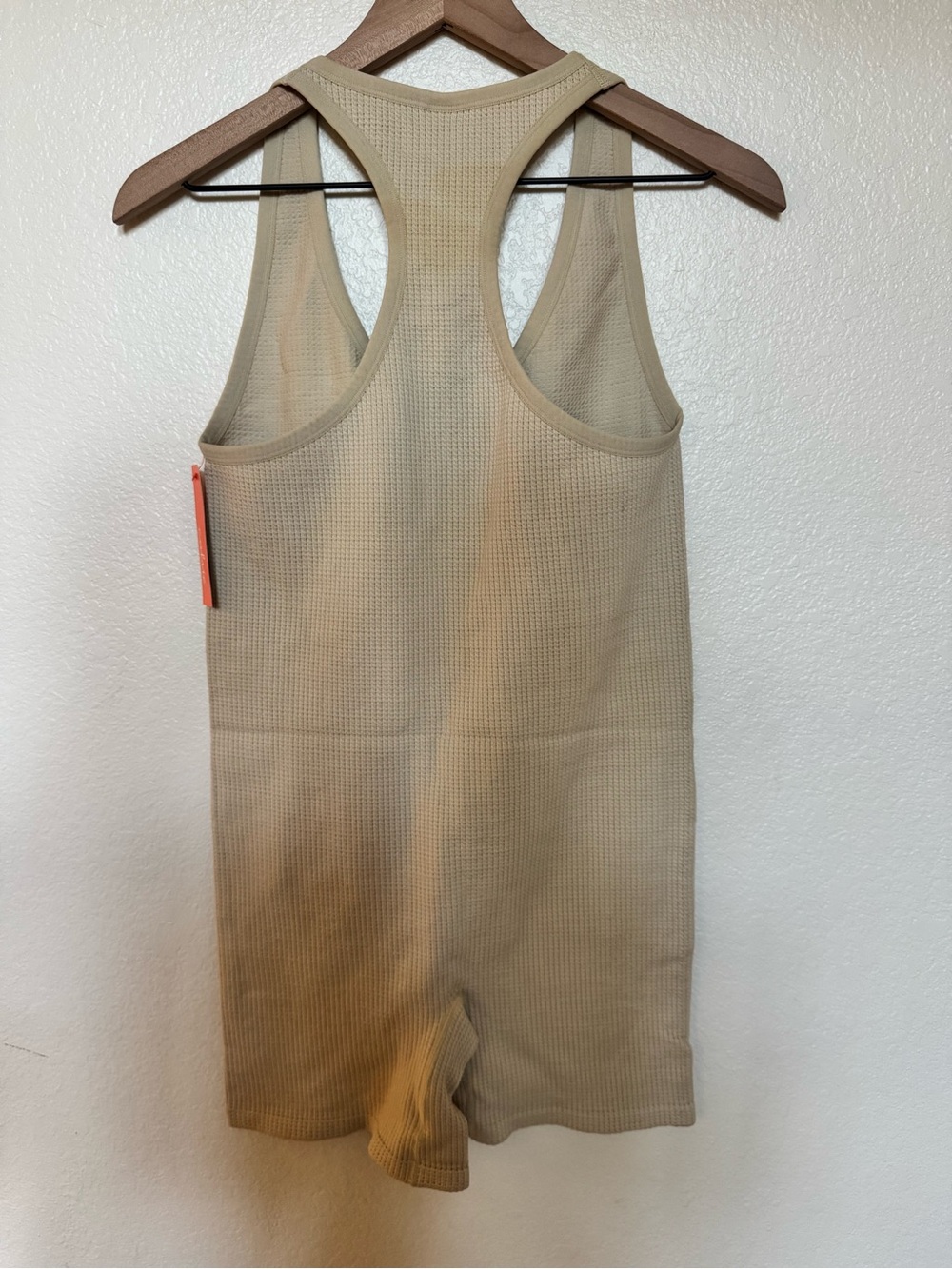 Colsie Tan Waffle-Knit Racerback Romper - Picture 4 of 5